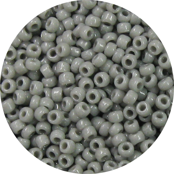 15/0 Opaque Gray Japanese Seed Bead 416