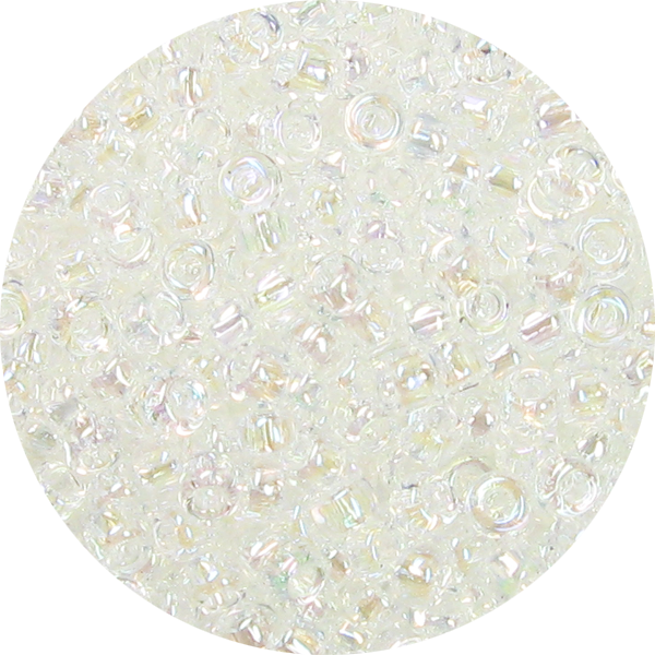 15/0 Japanese Seed Bead Transparent Iridescent Crystal Clear 250