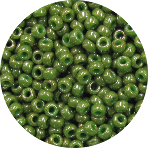15/0 Japanese Seed Bead Opaque Luster Olive Green 431I