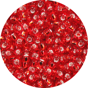 15/0 Japanese Seed Bead, Silver Lined Ruby Red 11