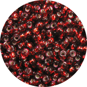 15/0 Japanese Seed Bead Silver Lined Garnet Red 41