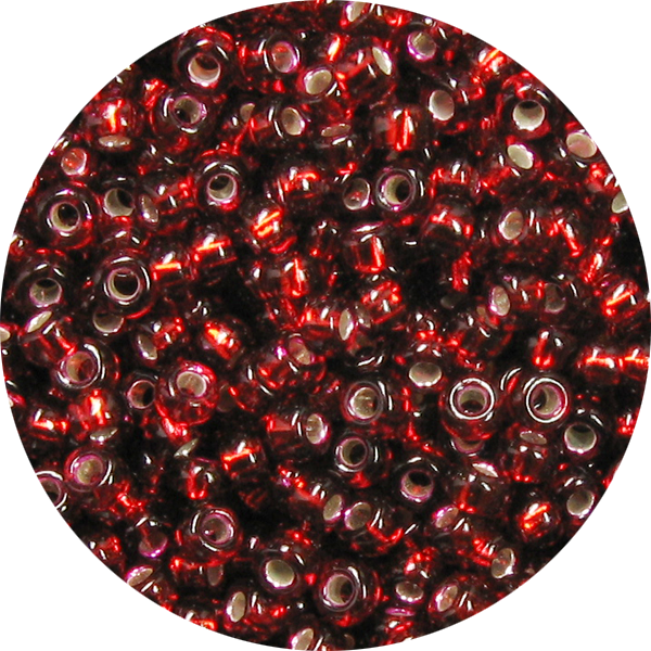 15/0 Japanese Seed Bead Silver Lined Garnet Red 41
