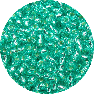 15/0 Japanese Seed Bead Silver Lined Bright Light Teal Green Dyed* 17C