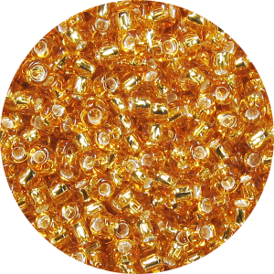 15/0 Japanese Seed Bead Silver Lined Topaz Gold  4