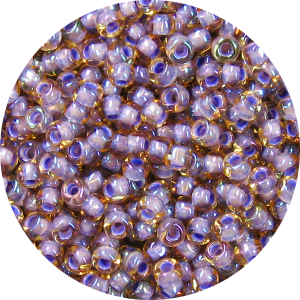 15/0 Japanese Seed Bead Lavender Lined Topaz AB 382