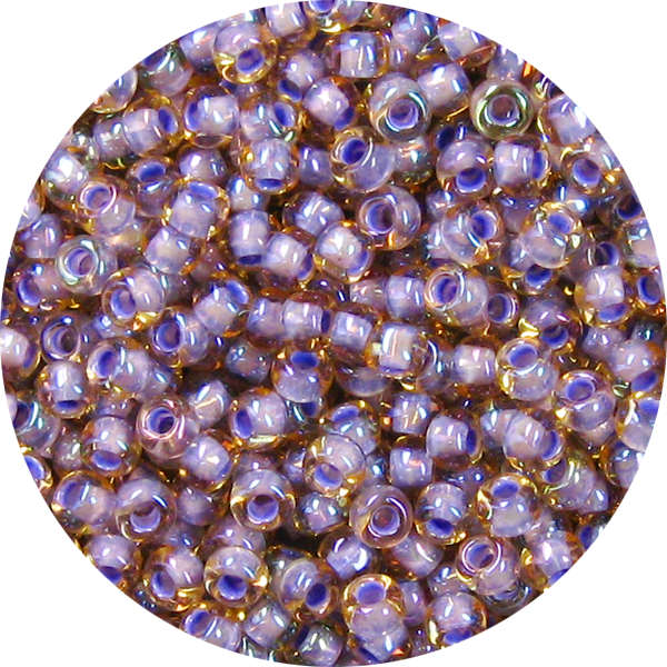 15/0 Japanese Seed Bead Lavender Lined Topaz AB 382
