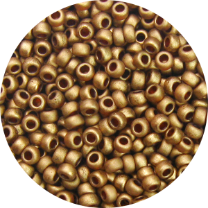 15/0 Frosted Metallic Bronze Japanese Seed Bead F457