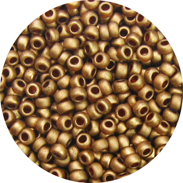 15/0 Frosted Metallic Bronze Japanese Seed Bead F457