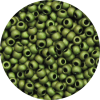 15/0 Frosted Metallic Khaki Green Japanese Seed Bead F459