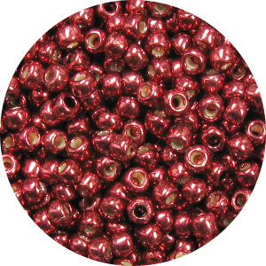 15/0 Japanese Seed Bead Permanent Metallic Rusty Red Gold P489