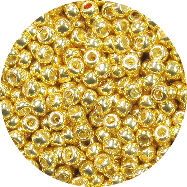 11/0 Japanese Seed Bead, Permanent Metallic Gold P471