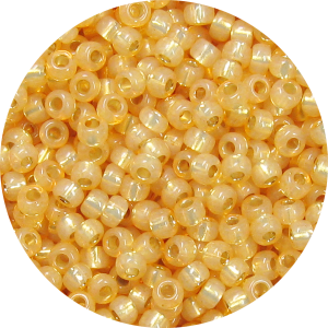 15/0 Japanese Seed Bead Gilt (Gold) Lined Waxy Light Orange  552