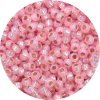 15/0 Japanese Seed Bead Gilt (Gold) Lined Waxy Pink 555