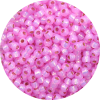 15/0 Japanese Seed Bead Gilt (Gold) Lined Waxy Hot Pink 584