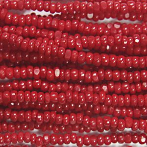 11/0 Czech Charlotte/True Cut Seed Bead, Opaque Dark Red