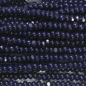 13/0 Czech Charlotte Cut Seed Bead, Opaque Dark Navy Blue