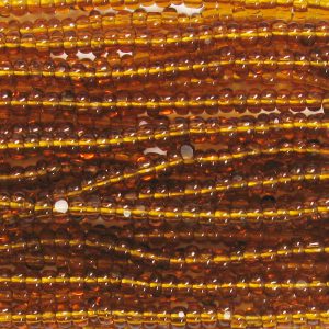 11/0 Czech Charlotte/True Cut Seed Bead, Transparent Dark Topaz