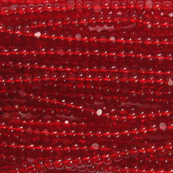 11/0 Czech Charlotte/True Cut Seed Bead, Transparent Dark Ruby