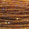 13/0 Czech Charlotte Cut Seed Bead, Transparent Dark Topaz AB