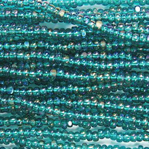 11/0 Czech Charlotte/True Cut Seed Bead, Transparent Emerald AB