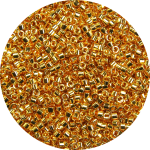 DB0031 - 11/0 Miyuki Delica Beads, 24K Gold Electroplated over Glass