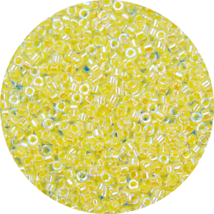 DB053 - Lined Iridescent Light Yellow 11/0 Delica Seed Beads