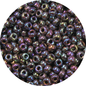 15/0 Japanese Seed Bead Opaque Iridescent Dark Brown 432
