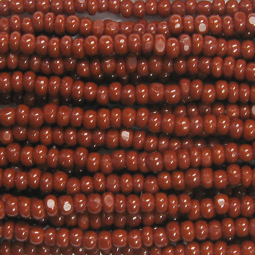 8/0 Czech Charlotte/True Cut Seed Bead, Opaque Brown