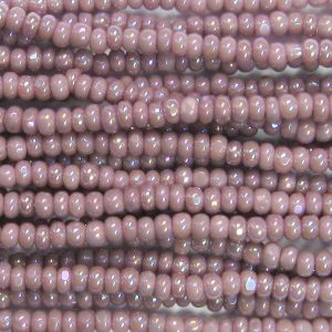 8/0 Charlotte Cut (True) Opaque Lavender AB Czech Seed Bead