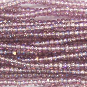 13/0 Czech Charlotte Cut Seed Bead, Transparent Light Amethyst AB