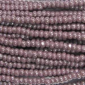 13/0 Czech Charlotte Cut Seed Bead, Opaque Lavender Luster