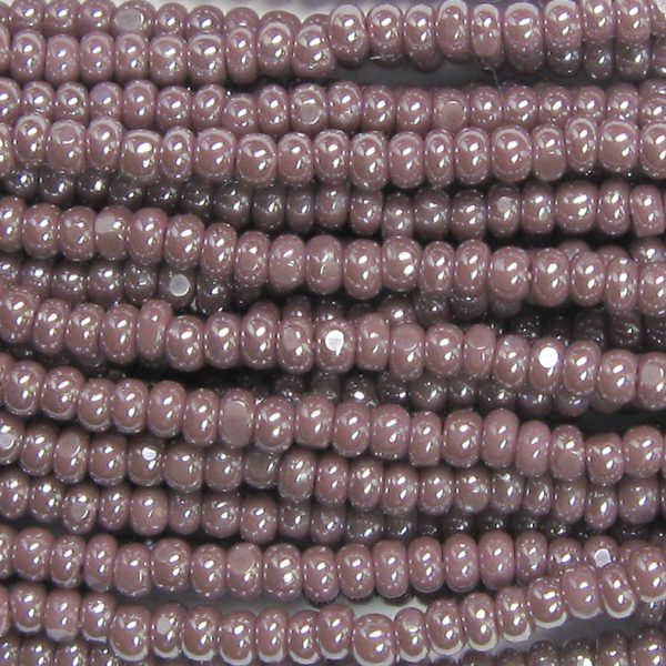 13/0 Czech Charlotte Cut Seed Bead, Opaque Lavender Luster