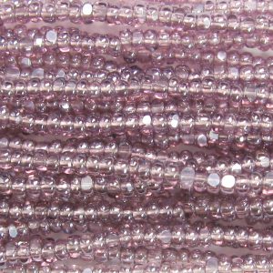 13/0 Czech Charlotte Cut Seed Bead, Transparent Light Amethyst Luster