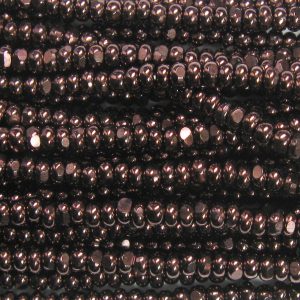 8/0 Czech Charlotte/True Cut Seed Bead, Metallic Dark Copper