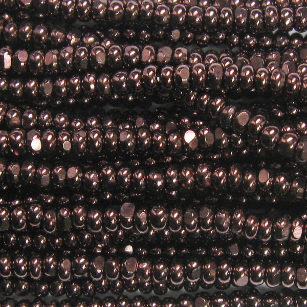 8/0 Czech Charlotte/True Cut Seed Bead, Metallic Dark Copper