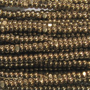 Czech Charlotte Cut Seed Bead, Metallic Bronze