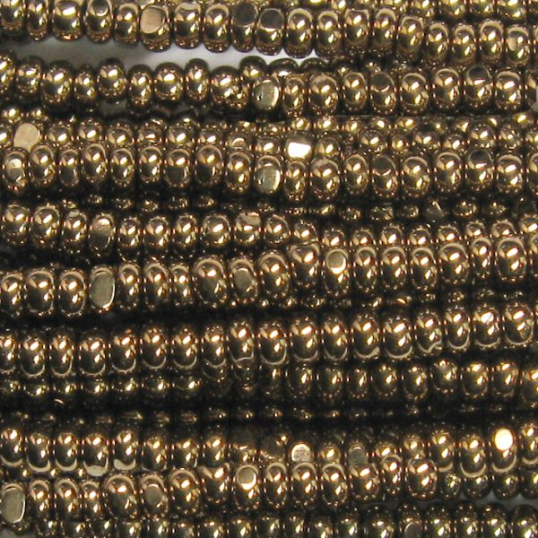 Czech Charlotte Cut Seed Bead, Metallic Bronze