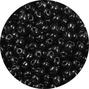 4X7mm Miyuki Magatama Beads Black 401