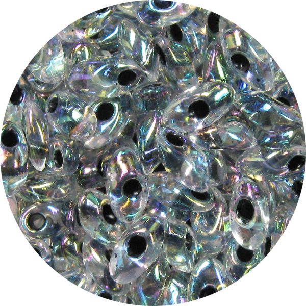 4X7mm Miyuki Magatama Beads Black Lined Crystal AB 283