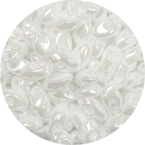 4X7mm Miyuki Magatama Beads White Luster 420