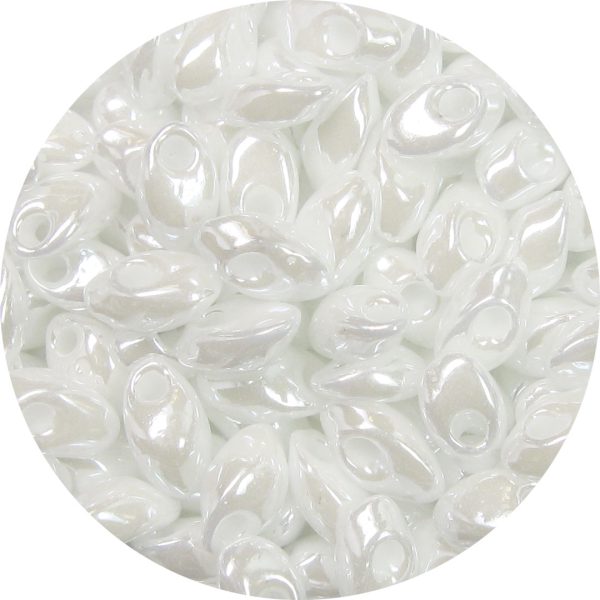 4X7mm Miyuki Magatama Beads White Luster 420