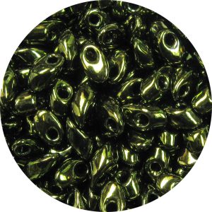4X7mm Miyuki Magatama Beads Metallic Khaki Green 459