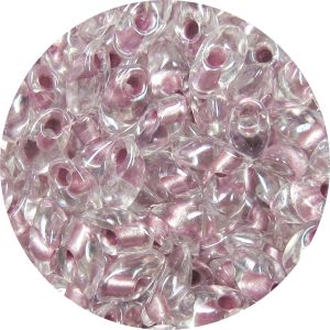 4X7mm Miyuki Magatama Beads Metallic Orchid Lined Crystal
