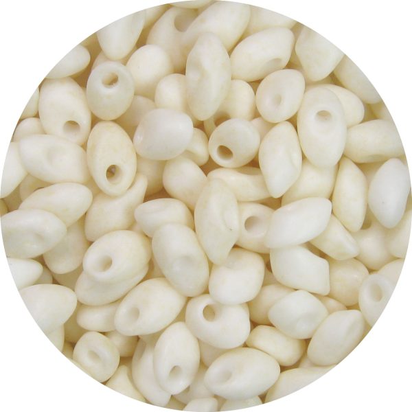 4X7mm Miyuki Magatama Beads Frosted Ivory