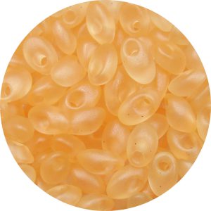 4X7mm Miyuki Magatama Beads Frosted Apricot Tint