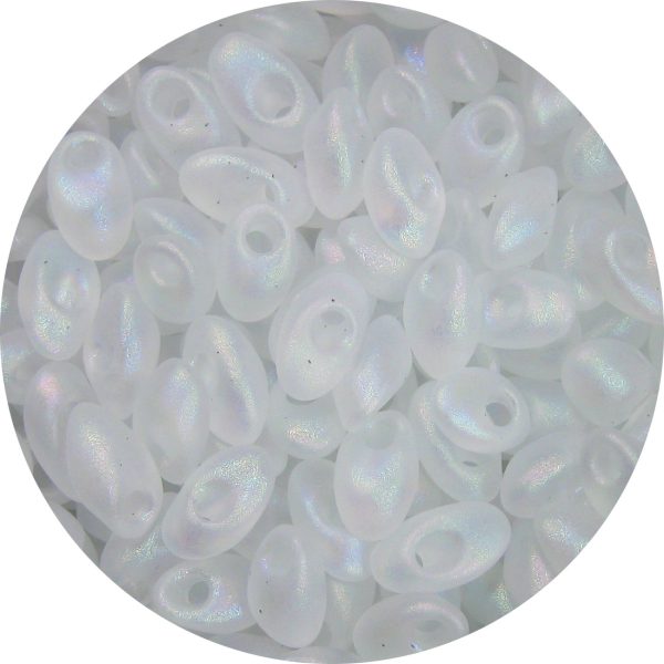 4X7mm Miyuki Magatama Beads Frosted Crystal AB F250