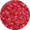 4X7mm Miyuki Magatama Beads Frosted Ruby AB