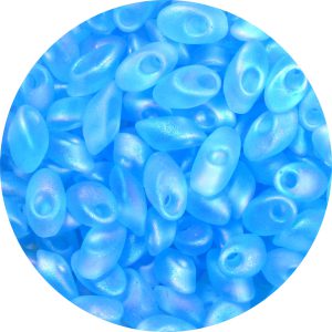 4X7mm Miyuki Magatama Beads Frosted Aqua Blue AB