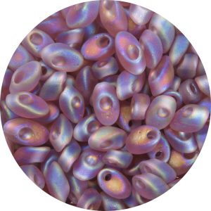 4X7mm Miyuki Magatama Beads Frosted Light Amethyst AB