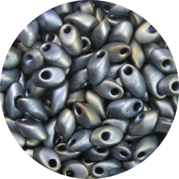 4X7mm Miyuki Magatama Beads Matte Metallic Gunmetal Iris F462O